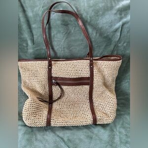 Banana Republic sisal tote bag
